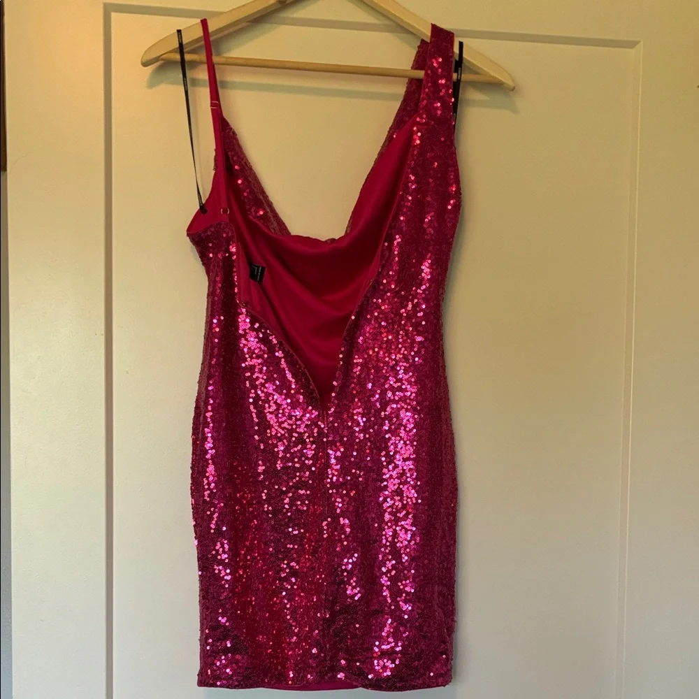 Forever 21 Fuchsia Sequin Mini Dress - Picture 4 of 5